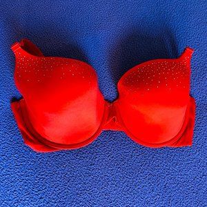 Victoria's Secret Lined Demi Red Bra 36DD / 36E